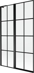 Mexen Mist L paravan cadă 2-panel stânga 110 x 150 cm, grilaj negru, negru - 8A9L-110-011-70-77-L (8A9L-110-011-70-77-L)