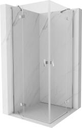 Mexen Mist-H Duo cabină de duș cu uși batante 75 x 75 cm, transparent, crom - 8A5-075L-075P-01-00 (8A5-075L-075P-01-00)