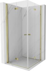 Mexen Mist-F Cabină de duș dublă pliabilă 120 x 120 cm, transparentă, aurie - 8A6-120L-120P-50-00 (8A6-120L-120P-50-00)