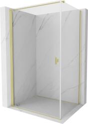 Mexen Mist-B cabină de duș pivotantă 90 x 70 cm, transparentă, aurie mată - 8A2T-090-070-55-00 (8A2T-090-070-55-00)