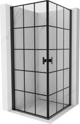 Mexen Mist-B Duo cabină de duș cu uși batante 80 x 80 cm, grilaj negru, negru - 8A2-080L-080P-70-77 (8A2-080L-080P-70-77)
