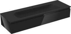 Mexen Orio dulap baie 140 cm cu lavoar Vela, 1 sertar, negru lucios/negru mat - 91A10-14023-1-BF70-W23M71 (91A10-14023-1-BF70-W23M71)
