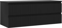 Mexen Rivel dulap pentru baie sub lavoar 120 cm cu blat, 2 sertare, canelat, negru mat - 91A20-12047-2-BFFC71 (91A20-12047-2-BFFC71)