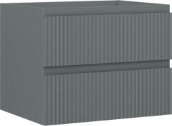 Mexen Rivel dulap baie sub lavoar 60 cm, 2 sertare, cu textură canelată, grafit mat - 91A20-06047-2-BFF66 (91A20-06047-2-BFF66)