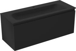 Mexen Orio dulap baie 120 cm cu lavoar Vela, 1 sertar, negru mat - 91A10-12047-1-BF71-W23M71 (91A10-12047-1-BF71-W23M71)