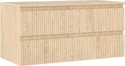 Mexen Rivel dulap baie sub chiuveta 100 cm cu blat, 2 sertare, frezat, stejar - 91A20-10047-2-BFFC81 (91A20-10047-2-BFFC81)