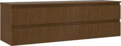 Mexen Rivel dulap baie sub chiuveta 160 cm cu blat, 2 sertare, striat, nuc - 91A20-16047-2-BFFC86 (91A20-16047-2-BFFC86)