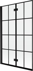Mexen Mist paravan de duș 2-pliabil stânga 110 x 150 cm, grilaj negru, negru - 8A9-110-002-70-77-L (8A9-110-002-70-77-L)