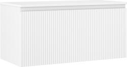 Mexen Rivel dulap baie sub lavoar 100 cm cu blat, 1 sertar, striat, alb mat - 91A20-10047-1-BFC01 (91A20-10047-1-BFC01)