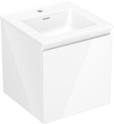 Mexen Orio dulap baie 45 cm cu lavoar Otis, 1 sertar, alb lucios - 91A10-04547-1-BF00-W18M00 (91A10-04547-1-BF00-W18M00)