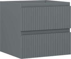 Mexen Rivel dulap de baie sub chiuvetă 50 cm, 2 sertare, canelat, grafit mat - 91A20-05047-2-BFF66 (91A20-05047-2-BFF66)