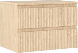Mexen Rivel dulap de baie sub lavoar 70 cm cu blat, 2 sertare, canelură, stejar - 91A20-07047-2-BFFC81 (91A20-07047-2-BFFC81)