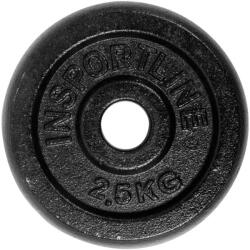 inSPORTline Öntöttvas súlyzótárcsa inSPORTline CastCzech 2, 5 kg 30 mm, korrózióállóság, 163 mm átmérő Súlytárcsa