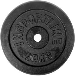 inSPORTline Öntöttvas súlyzótárcsa inSPORTline CastCzech 20 kg 30 mm, korrózióállóság, 340 mm átmérő Súlytárcsa