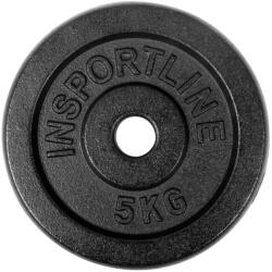inSPORTline Öntöttvas súlyzótárcsa inSPORTline CastCzech 5 kg 30 mm, korrózióállóság, 215 mm átmérő Súlytárcsa