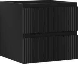 Mexen Rivel dulap baie pentru lavoar 50 cm, 2 sertare, canelată, negru mat - 91A20-05047-2-BFF71 (91A20-05047-2-BFF71)