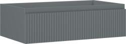 Mexen Rivel dulap baie pentru lavoar 80 cm, 1 sertar, canelat, grafit mat - 91A20-08023-1-BF66 (91A20-08023-1-BF66)