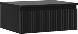 Mexen Rivel dulap de baie sub lavoar 60 cm cu blat, 1 sertar, canelat, negru mat - 91A20-06023-1-BFC71 (91A20-06023-1-BFC71)