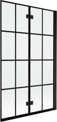 Mexen Mist paravan de duș cu 2 aripi, dreapta 110 x 150 cm, grilaj negru, negru - 8A9-110-002-70-77-P (8A9-110-002-70-77-P)