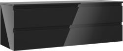 Mexen Orio dulap baie pentru chiuvetă 140 cm cu blat, 2 sertare, negru lucios - 91A10-14047-2-BFFC70 (91A10-14047-2-BFFC70)