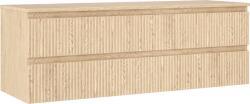 Mexen Rivel dulap baie sub chiuvetă de 140 cm cu blat, 2 sertare, riflat, stejar - 91A20-14047-2-BFFC81 (91A20-14047-2-BFFC81)