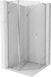 Mexen Mist L cabină de duș pentagonală cu ușă batantă 80 x 80 cm, transparent, crom - 8A8L-080-080-01-00 (8A8L-080-080-01-00)