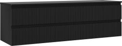 Mexen Rivel dulap baie cu blat pentru lavoar 160 cm, 2 sertare, canelat, negru mat - 91A20-16047-2-BFFC71 (91A20-16047-2-BFFC71)