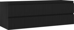 Mexen Rivel dulap de baie sub chiuvetă 140 cm, 2 sertare, canelat, negru mat - 91A20-14047-2-BFF71 (91A20-14047-2-BFF71)