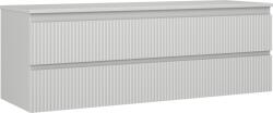Mexen Rivel dulap baie suspendat 140 cm cu blat, 2 sertare, canelat, gri mat - 91A20-14047-2-BFFC62 (91A20-14047-2-BFFC62)