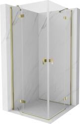 Mexen Mist-H Duo cabină de duș cu ușă batantă 90 x 90 cm, transparentă, aurie - 8A5-090L-090P-50-00 (8A5-090L-090P-50-00)