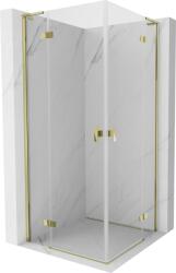 Mexen Mist-H L Duo cabină de duș pivotantă 80 x 80 cm, transparentă, aurie - 8A5L-080L-080P-50-00 (8A5L-080L-080P-50-00)