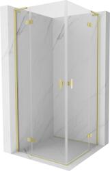 Mexen Mist-H L Duo cabină de duș batantă 95 x 95 cm, transparentă, auriu periat - 8A5L-095L-095P-55-00 (8A5L-095L-095P-55-00)