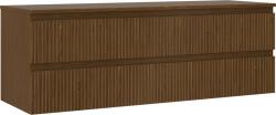 Mexen Rivel dulap baie sub chiuvetă 140 cm cu blat, 2 sertare, canelat, nuc - 91A20-14047-2-BFFC86 (91A20-14047-2-BFFC86)