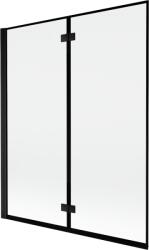 Mexen Mist paravan de baie cu 2 aripi stânga 140 x 150 cm, ramă neagră, negru - 8A9-140-002-70-70-L (8A9-140-002-70-70-L)