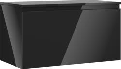 Mexen Orio dulap baie de 90 cm cu blat, 1 sertar, negru lucios - 91A10-09047-1-BFC70 (91A10-09047-1-BFC70)