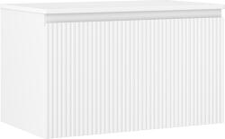 Mexen Rivel dulap baie de 80 cm cu blat, 1 sertar, riglat, alb mat - 91A20-08047-1-BFC01 (91A20-08047-1-BFC01)