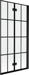 Mexen Mist paravan de duș cu 2 uși batante dreapta 90 x 150 cm, grilaj negru, negru - 8A9-090-002-70-77-P (8A9-090-002-70-77-P)