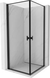 Mexen Mist-B Duo cabină de duș batantă 80 x 80 cm, cadru negru, negru - 8A2-080L-080P-70-70 (8A2-080L-080P-70-70)