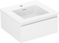 Mexen Rivel dulap baie 50 cm cu lavoar Otis, 1 sertar, canelat, alb mat - 91A20-05023-1-BF01-W18M01 (91A20-05023-1-BF01-W18M01)