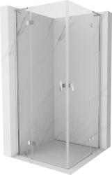 Mexen Mist-H L Duo cabină de duș cu uși batante 75 x 75 cm, transparent, crom - 8A5L-075L-075P-01-00 (8A5L-075L-075P-01-00)