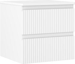 Mexen Rivel dulap baie de 50 cm cu blat, 2 sertare, canelat, alb mat - 91A20-05047-2-BFFC01 (91A20-05047-2-BFFC01)