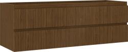 Mexen Rivel dulap baie sub lavoar 140 cm, 2 sertare, canelat, nuc - 91A20-14047-2-BFF86 (91A20-14047-2-BFF86)