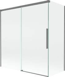 Mexen Rox paravan de duș glisant cu 2 panouri 150 + 70 x 150 cm, transparent, metal pistol - 8C9-150-070-95-00 (8C9-150-070-95-00)