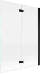 Mexen Mist ecran de duș 2 foi drept 130 x 150 cm, transparent, negru - 8A9-130-002-70-00-P (8A9-130-002-70-00-P)