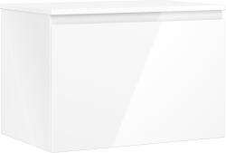 Mexen Orio dulap baie de 70 cm cu blat, 1 sertar, alb lucios - 91A10-07047-1-BFC00 (91A10-07047-1-BFC00)