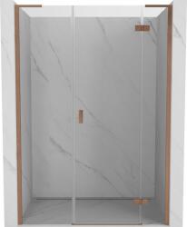 Mexen Mist-H L ușă de duș batantă dreapta 130 cm, transparentă, cupru periat - 8A5L-130-001-65-00-P (8A5L-130-001-65-00-P)