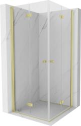 Mexen Mist-F Duo cabină de duș pliabilă 75 x 75 cm, transparentă, auriu periat - 8A6-075L-075P-55-00 (8A6-075L-075P-55-00)