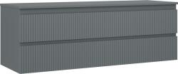 Mexen Rivel dulap baie sub chiuvetă 140 cm cu blat, 2 sertare, canelat, grafit mat - 91A20-14047-2-BFFC66 (91A20-14047-2-BFFC66)