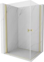 Mexen Mist-B Duo cabină de duș oscilantă 100 x 85 cm, transparent, aurie periată - 8A2-100-085-55-00 (8A2-100-085-55-00)