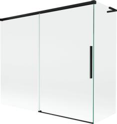 Mexen Rox L paravan cadă cu 2 aripi glisante 180 + 80 x 150 cm, transparent, negru - 8C9L-180-080-70-00 (8C9L-180-080-70-00)